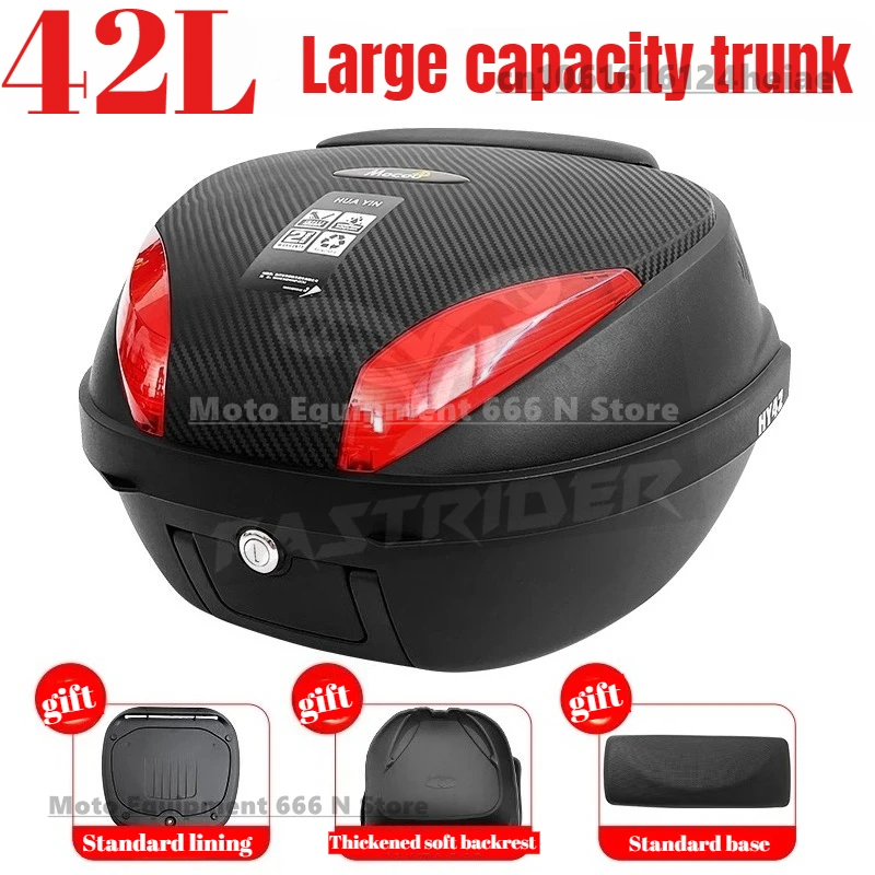 Багажник мотоцикла, 42 л, водонепроницаемый ящик для инструментов для скутера, очень большой ящик для хранения с подкладкой, основой и мягкой спинкой
Багажник мотоцикла, 42 л, водонепроницаемый ящик для инструментов для скутера, очень большой ящик для хранения с подкладкой, основой и мягкой спинкой