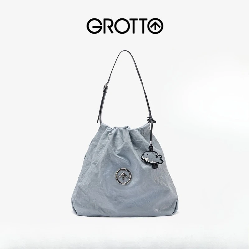 GROTTO Fashion 2025 New Genuine Leather Medium-Sized Garbage Bag Single-Shoulder Crossbody Bag Light Luxury
GROTTO Fashion 2025 New Genuine Leather Medium-Sized Garbage Bag Single-Shoulder Crossbody Bag Light Luxury