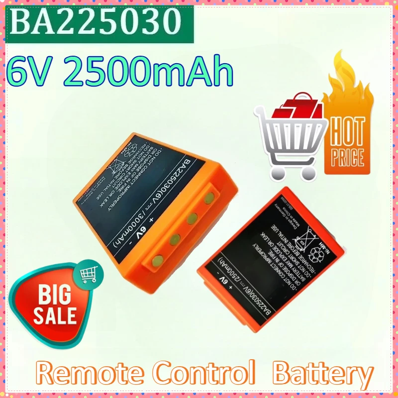 Newly upgraded BA225030 6V 2500mAh Rechargeable Digital Battery Pack for Remote Control Lithium High Quality Battery Accessories 
Newly upgraded BA225030 6V 2500mAh Rechargeable Digital Battery Pack for Remote Control Lithium High Quality Battery Accessories