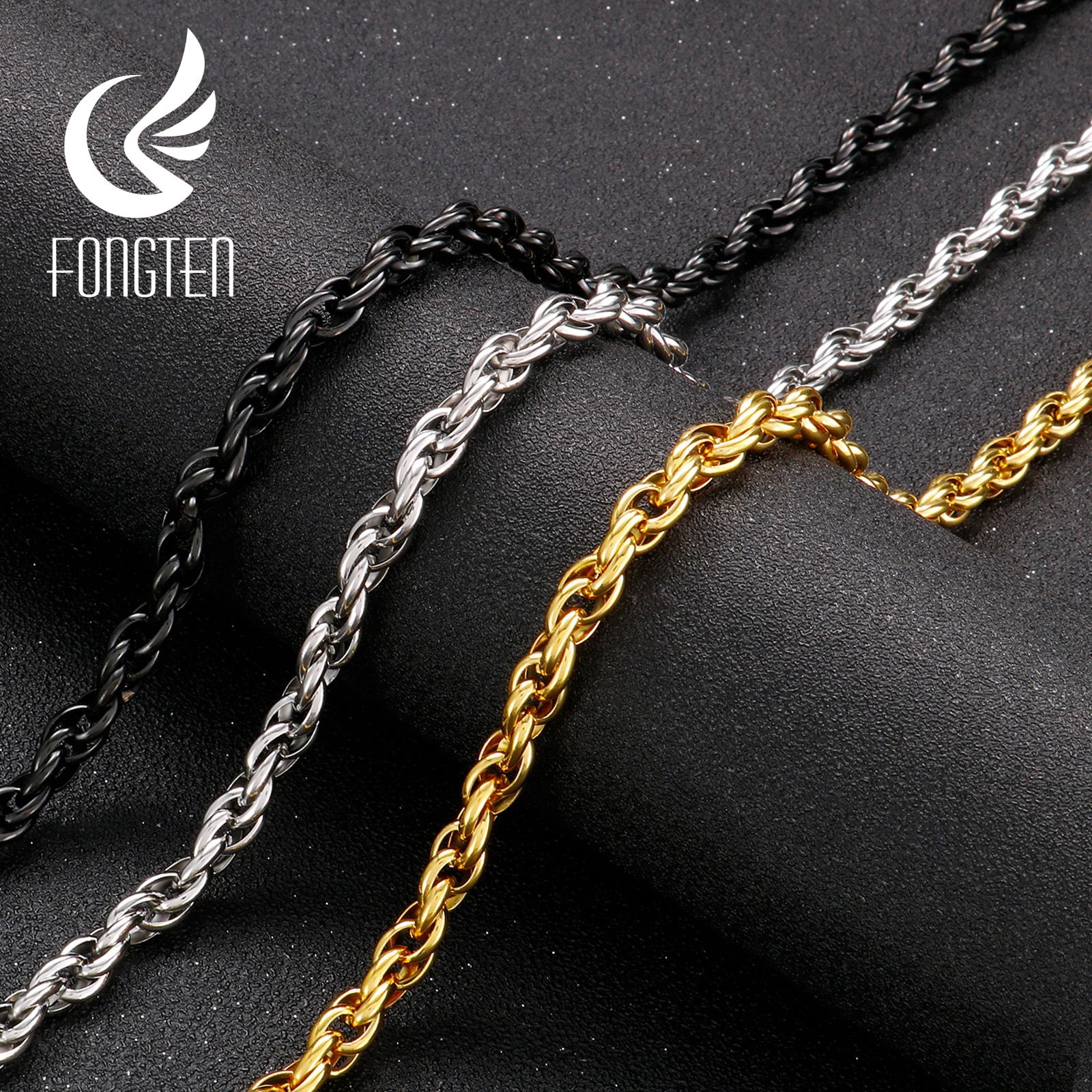 Fongten Party Fashion Twrist Link Chain Mens Necklace Luxury Punk Special 7mm Width Long Ropes Stainless Steel Jewelry
Fongten Party Fashion Twrist Link Chain Mens Necklace Luxury Punk Special 7mm Width Long Ropes Stainless Steel Jewelry