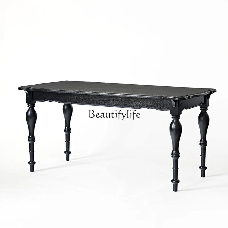 *American light luxury solid wood dining table and chairs modern French small apartment rectangular dining table household black
*American light luxury solid wood dining table and chairs modern French small apartment rectangular dining table household black