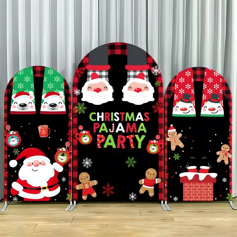 Arch Backdrop Cover Single Side Christmas Pajama Festive Black Red Plaid Santa Party Decoration Photo Booth Background Event
Arch Backdrop Cover Single Side Christmas Pajama Festive Black Red Plaid Santa Party Decoration Photo Booth Background Event
