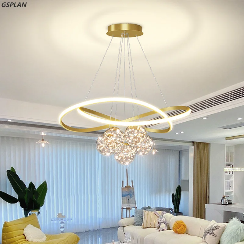 Modern LED Chandeliers For Living Room Bedroom Dining Room Kitchen Hanging Pendant Lighting Indoor Golden Chandelier Home Lights
Modern LED Chandeliers For Living Room Bedroom Dining Room Kitchen Hanging Pendant Lighting Indoor Golden Chandelier Home Lights