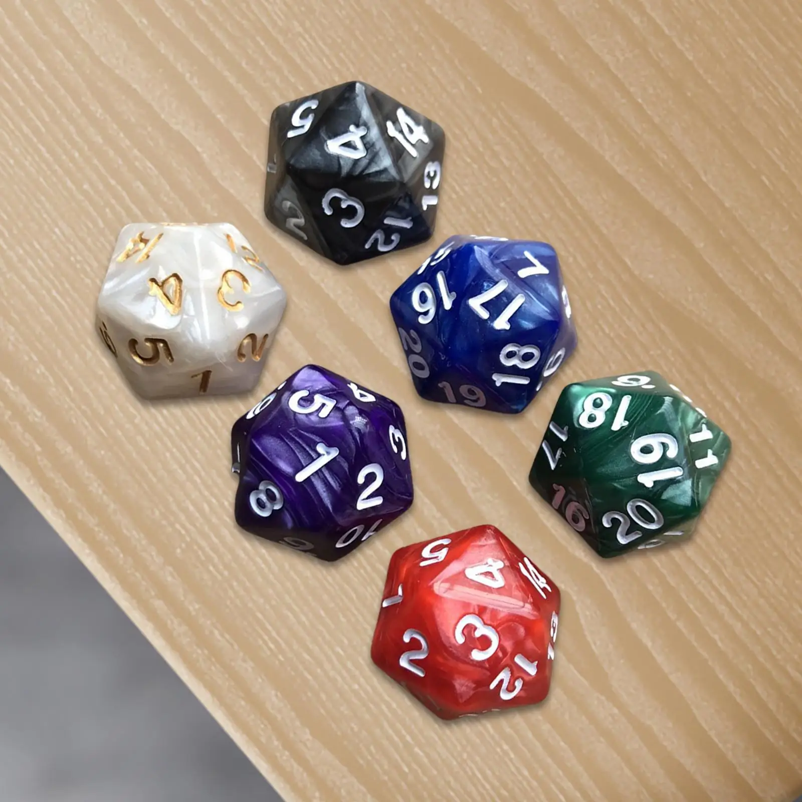 6 Pieces Polyhedron Dices, Entertainment Toys, 20 Sided Dices Set for Bar KTV
6 Pieces Polyhedron Dices, Entertainment Toys, 20 Sided Dices Set for Bar KTV