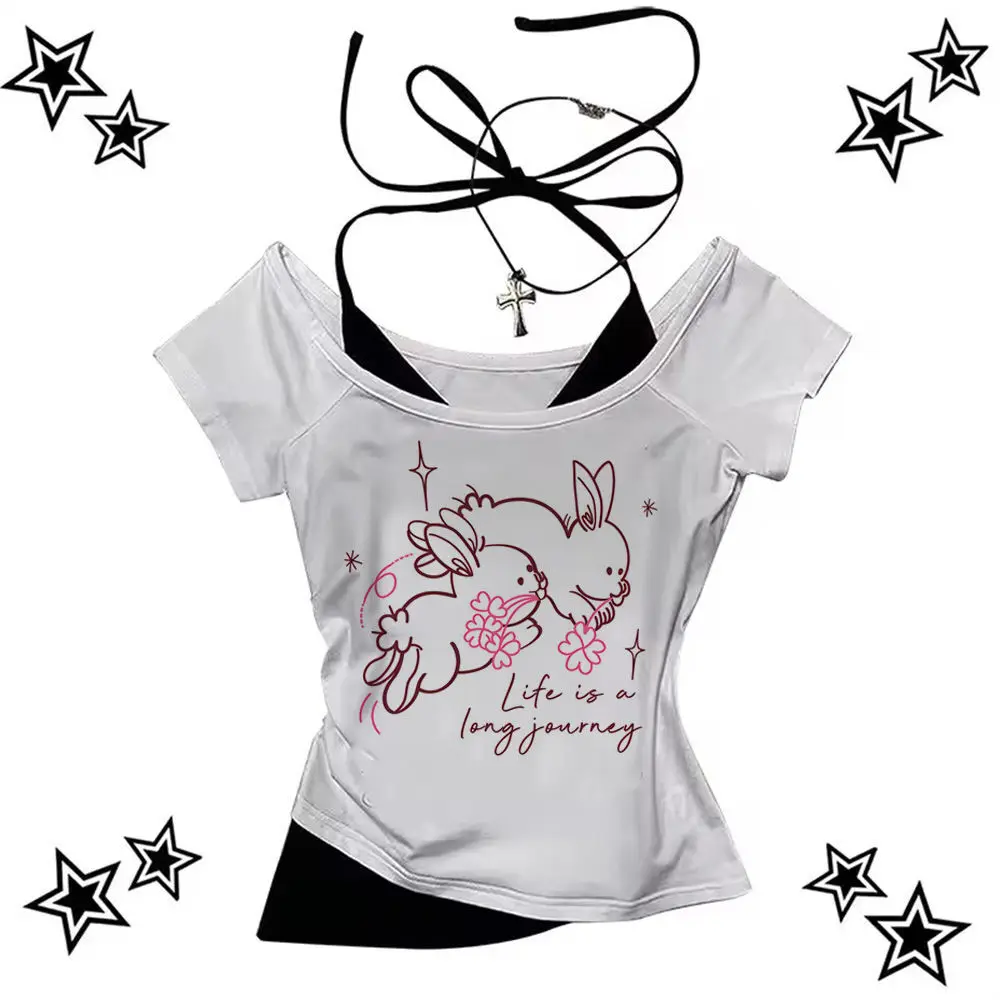 Y2k 90s crop top Fairy harajuku Grunge shoujo girl style summer Slim Fit Cute Aesthetic woman tees
Y2k 90s crop top Fairy harajuku Grunge shoujo girl style summer Slim Fit Cute Aesthetic woman tees