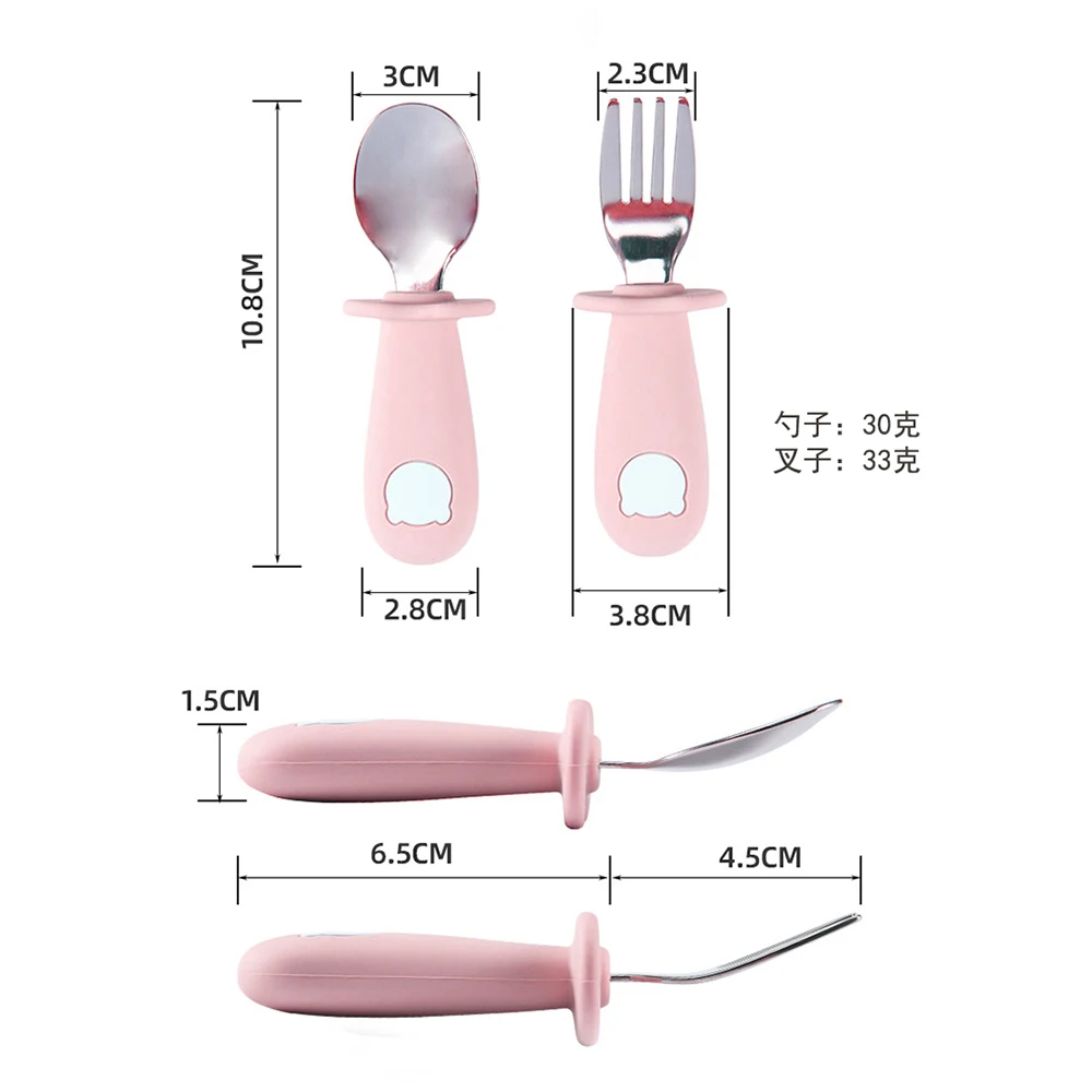 Baby panda shape silicone spoon and fork stainless steel baby feeding spoon
Baby panda shape silicone spoon and fork stainless steel baby feeding spoon