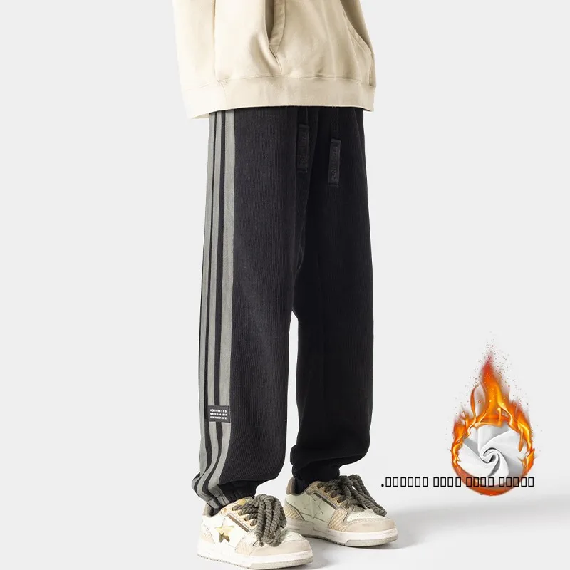 Вельветовые брюки на флисовой подкладке для подростков, мужские утепленные зимние спортивные брюки, американские свободные длинные брюки в стиле casual
Вельветовые брюки на флисовой подкладке для подростков, мужские утепленные зимние спортивные брюки, американские свободные длинные брюки в стиле casual