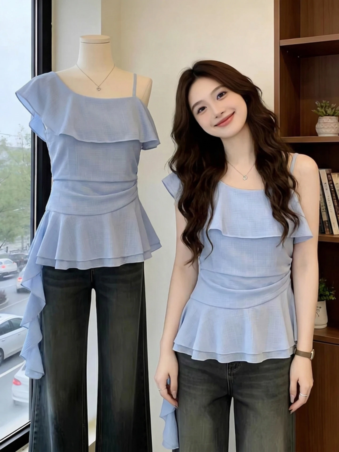 plus Size Women's Korean Style Shirt Asymmetrical Design Slimming Blue Floral Short Sleeve Breathable Comfortable Summer...
plus Size Women's Korean Style Shirt Asymmetrical Design Slimming Blue Floral Short Sleeve Breathable Comfortable Summer...