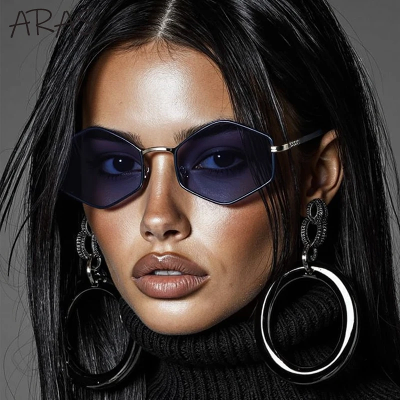 Small Hexagon Irregular Punk Sunglasses Women 2025 Luxury Brand Design Vintage Polygon Sun Glasses Metal Frame Shades Eyewear
Small Hexagon Irregular Punk Sunglasses Women 2025 Luxury Brand Design Vintage Polygon Sun Glasses Metal Frame Shades Eyewear