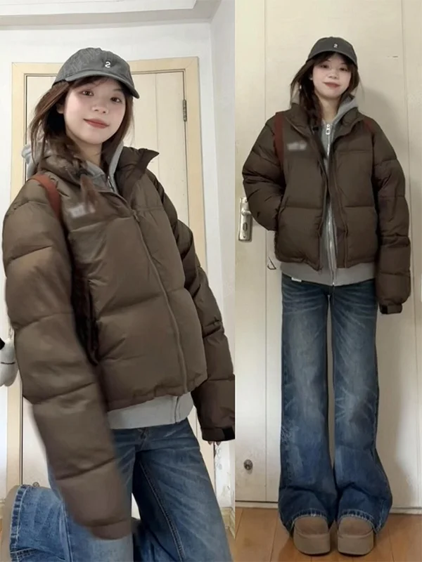 Thickened Short Cotton Jacket with Stand Collar Lettering Warm And Cool Style for Students Korean Version Loose Fit Zipper
Thickened Short Cotton Jacket with Stand Collar Lettering Warm And Cool Style for Students Korean Version Loose Fit Zipper