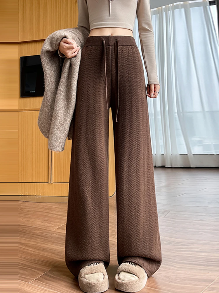 Thiened Fce Lined Knitted Wide Leg Pants Women's High Waist Straight Cut Floor Length Casual Trousers Autumn Winter New ...
Thiened Fce Lined Knitted Wide Leg Pants Women's High Waist Straight Cut Floor Length Casual Trousers Autumn Winter New ...
