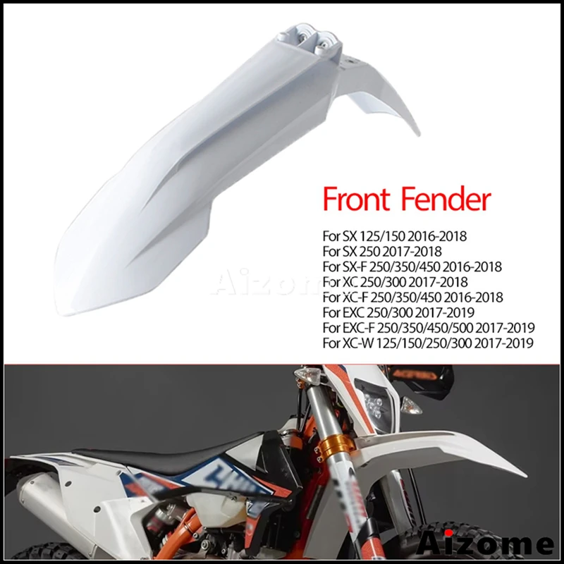 Motorcycle PP Plastic White Front Mudguard Fender Protecor For SX/SX-F/XC/XC-F/EXC/EXC-F/XC-W 125-500 2016-2019 MX Off Road Part
Motorcycle PP Plastic White Front Mudguard Fender Protecor For SX/SX-F/XC/XC-F/EXC/EXC-F/XC-W 125-500 2016-2019 MX Off Road Part