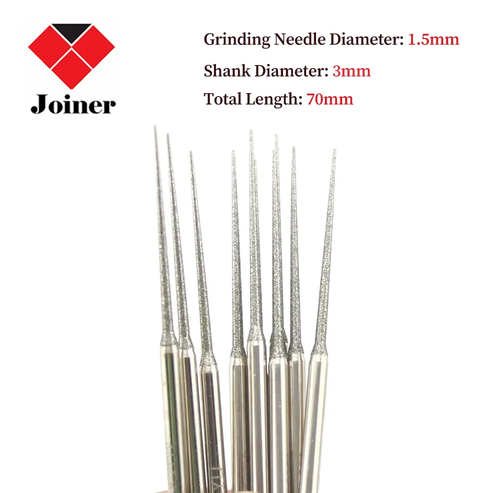 10Pcs 3*70*1.5mm Lengthening Tapered Diamond Carving Burrs Conical Shaped Mounted Point Grinding Head Bits Shank 3mm 1/8''
10Pcs 3*70*1.5mm Lengthening Tapered Diamond Carving Burrs Conical Shaped Mounted Point Grinding Head Bits Shank 3mm 1/8''
