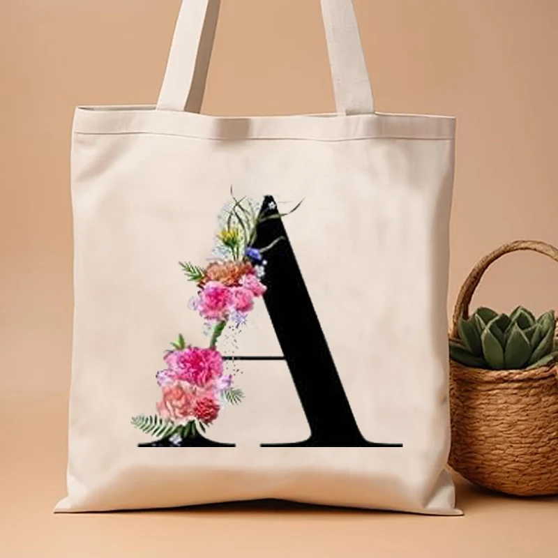 Floral Love Letter Print Tote Bag Large Capacity Women Shopping Bag Stylish A-Z Design Yoga Beach Bag Eco Friendly Handbags Gift
Floral Love Letter Print Tote Bag Large Capacity Women Shopping Bag Stylish A-Z Design Yoga Beach Bag Eco Friendly Handbags Gift