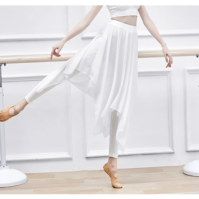 Fashion Faux Layered Skirt Trousers 2 In 1 Elastic Waist Irregular Swing Long Skirt with Leggings Dance Outfit for Women
Fashion Faux Layered Skirt Trousers 2 In 1 Elastic Waist Irregular Swing Long Skirt with Leggings Dance Outfit for Women