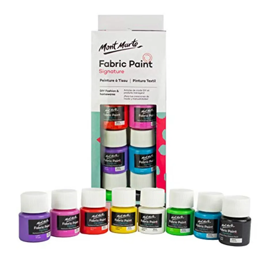Permanent Fabric Paint Set 8 x 20ml Vivid Colours for Textile, Fabric, T-Shirt, Canvas, Wood, Ceramic, Glass
Permanent Fabric Paint Set 8 x 20ml Vivid Colours for Textile, Fabric, T-Shirt, Canvas, Wood, Ceramic, Glass