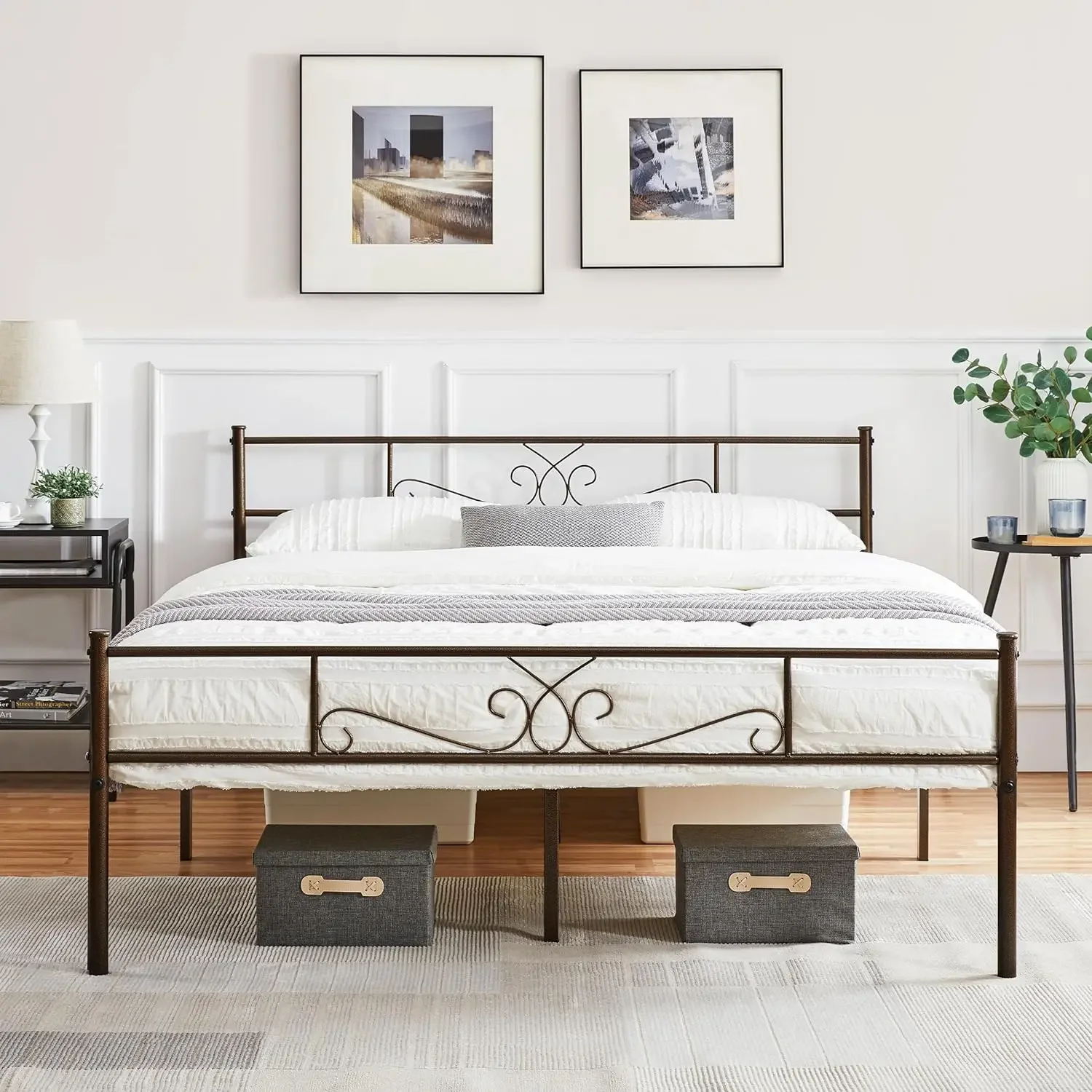 Bed Frames Metal Platform Bed with Headboard and Footboard for Bedrooms No Box Spring Needed Easy Assembly,Ground
Bed Frames Metal Platform Bed with Headboard and Footboard for Bedrooms No Box Spring Needed Easy Assembly,Ground