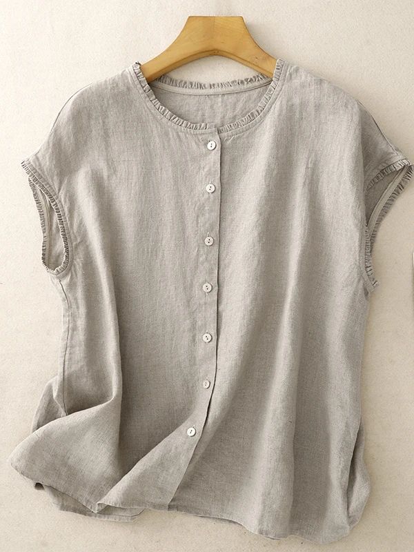 Loose Sleeveless Women's T-shirt Fashionable Wooden Design Artistic Retro Style Casual Comfortable Breathable Summer Top
Loose Sleeveless Women's T-shirt Fashionable Wooden Design Artistic Retro Style Casual Comfortable Breathable Summer Top