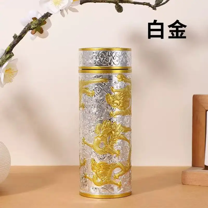 Chinese relief Kowloon silver plated cup, household silver ion inner liner, insulated cup, health and business gift, water cup s
Chinese relief Kowloon silver plated cup, household silver ion inner liner, insulated cup, health and business gift, water cup s