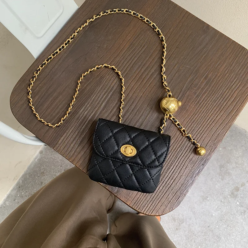 Mini Classic Quilted Crossbody Bag, Metal Chain Decor Waist Bag With Turn Lock, Women's Elegant Fanny Pack & Shoulder Purse Bum
Mini Classic Quilted Crossbody Bag, Metal Chain Decor Waist Bag With Turn Lock, Women's Elegant Fanny Pack & Shoulder Purse Bum