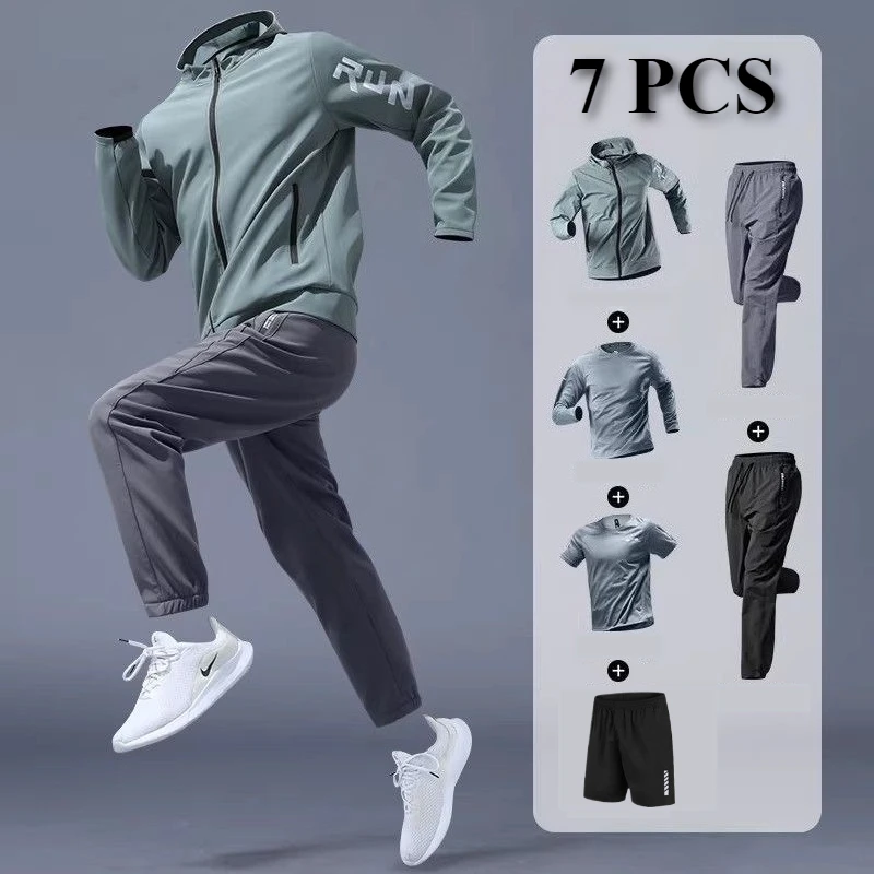 Men's Training 6 PCS Running Suit, Sports and Fitness Clothes, Professional Marathon Morning Run, Autumn Quick-drying Clothes
Men's Training 6 PCS Running Suit, Sports and Fitness Clothes, Professional Marathon Morning Run, Autumn Quick-drying Clothes