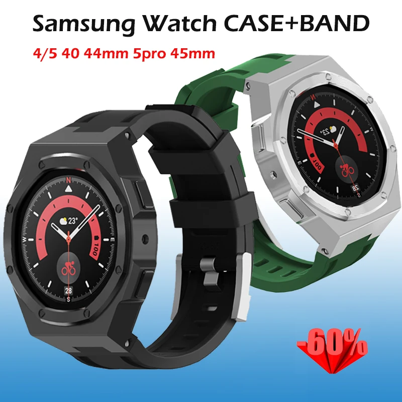 Чехол из нержавеющей стали и резиновый ремешок для Samsung Watch 6/5/4 44 мм 5pro 45 мм
Чехол из нержавеющей стали и резиновый ремешок для Samsung Watch 6/5/4 44 мм 5pro 45 мм
