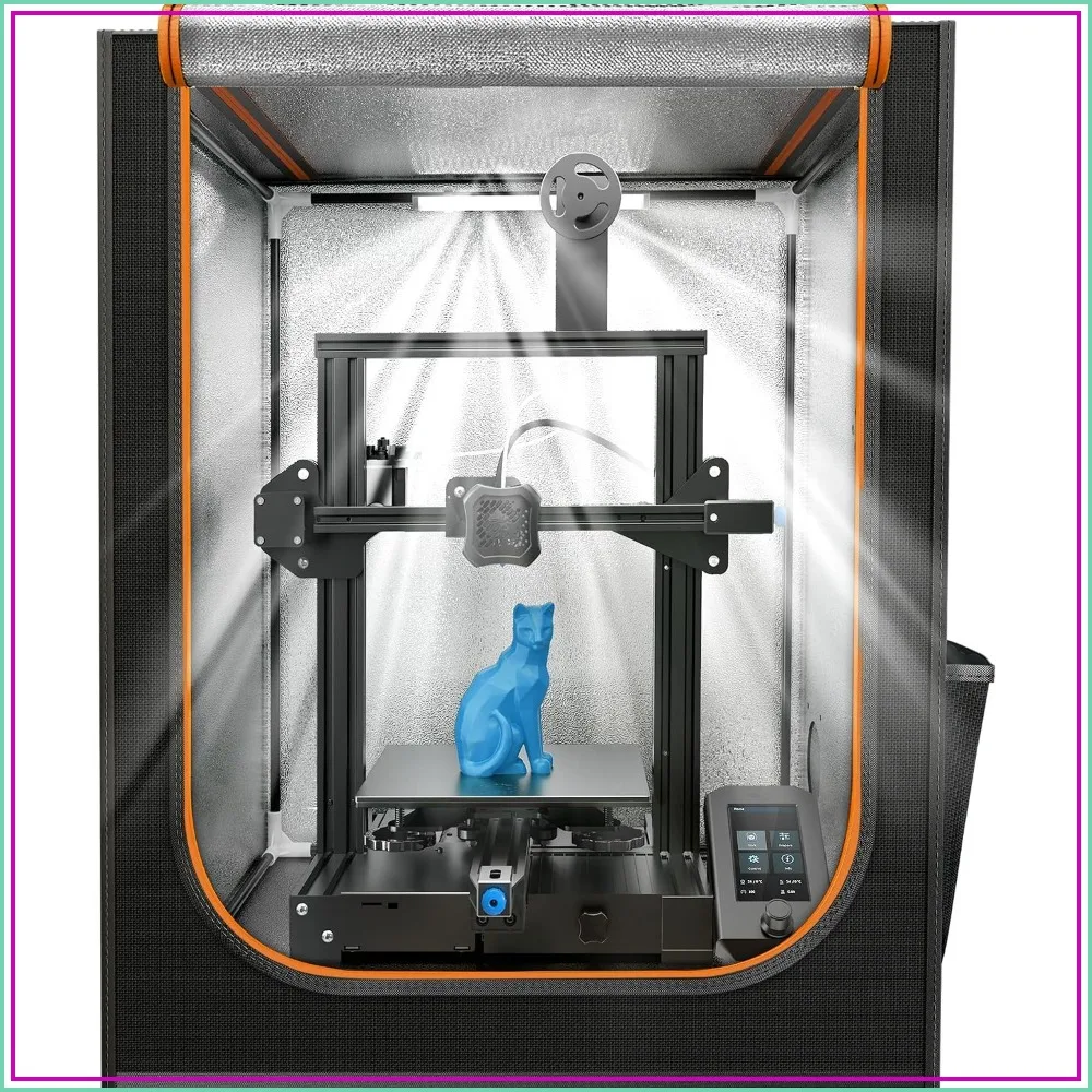 Large 3D Printer Enclosure with LED Light, Fireproof Dustproof Tent, Constant Temperature Cover for Ender3 Max Neo/S1 Plus/Ender 5/Pro/Plus/Neptune 4 Plus/CR-10/10S PRO10 Mini/CR-X