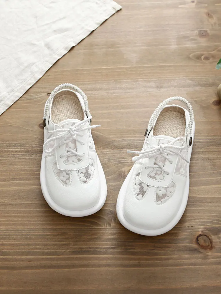 Elegant Fairy Style Embroidered Mesh Flat Bottom Sandals Women's Open Toe Lace Hollow out Design Summer Half Slip-On Slippers
Elegant Fairy Style Embroidered Mesh Flat Bottom Sandals Women's Open Toe Lace Hollow out Design Summer Half Slip-On Slippers