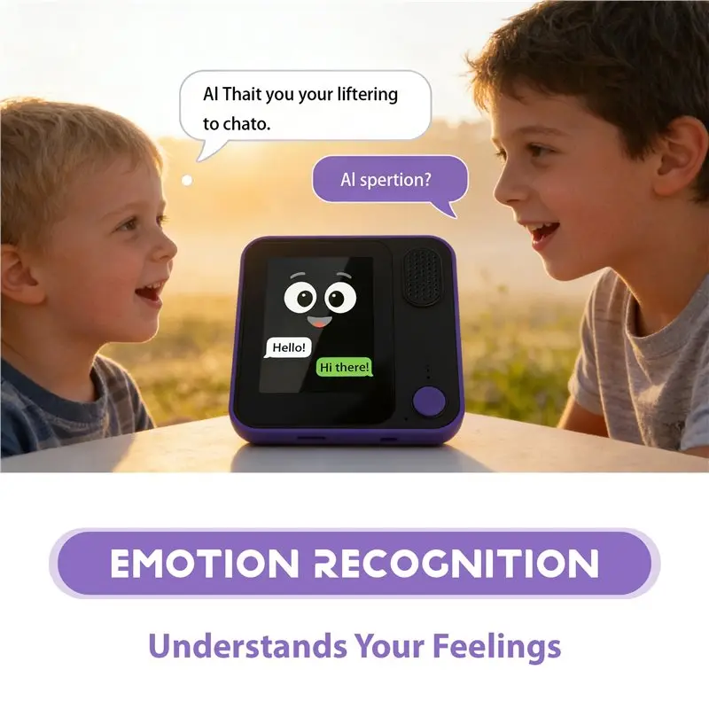 AB25-Companion AI Chatbot GPT 3.5-Inch HD Screen AI Voice Robot Multilingual Emotion Recognition Purpler