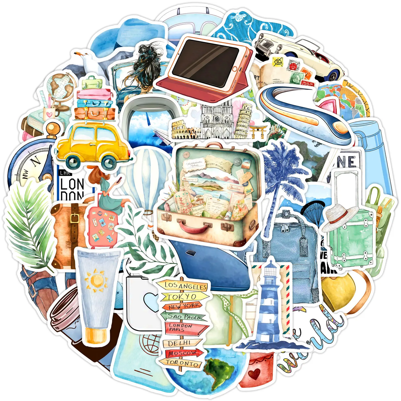 50PCS Watercolor Outdoor Travel Life Graffiti Stickers Creative Cartoon Decal Notebook Phone Guitar Skateboard Classic Kid Toys
50PCS Watercolor Outdoor Travel Life Graffiti Stickers Creative Cartoon Decal Notebook Phone Guitar Skateboard Classic Kid Toys