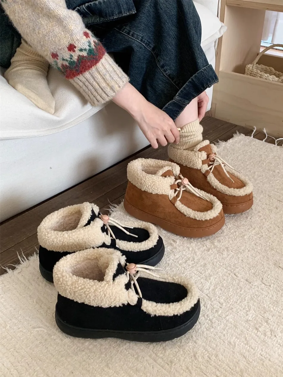 Thickened Fleece Lined Snow Boots Drawstring Women's Fashionable Short Boot Casual Style Winter Warm Cotton Shoes for Kids An...
Thickened Fleece Lined Snow Boots Drawstring Women's Fashionable Short Boot Casual Style Winter Warm Cotton Shoes for Kids An...