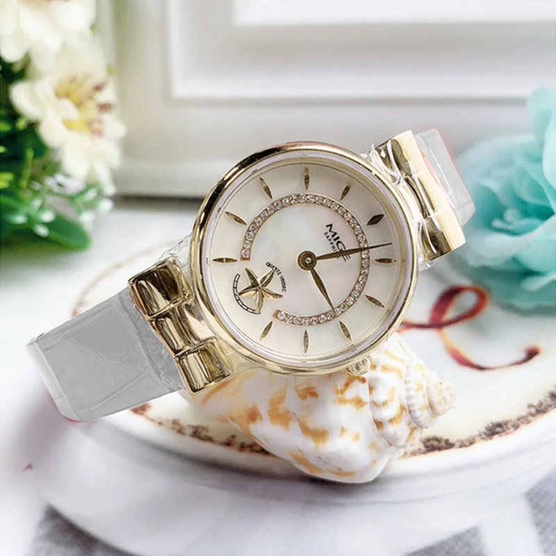 MIGE Original Miyota Quartz Woman Watch Waterproof Ladies Wristwatch Fashion Crystal Sea Shell Waterproof Watch For Women Gift
MIGE Original Miyota Quartz Woman Watch Waterproof Ladies Wristwatch Fashion Crystal Sea Shell Waterproof Watch For Women Gift