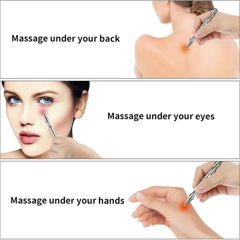 AZ-Stainless Steel Acupuncture Pen Facial Reflexology Tools Deep Tissue Massage Tool For Face Finger Massage Body Muscle
AZ-Stainless Steel Acupuncture Pen Facial Reflexology Tools Deep Tissue Massage Tool For Face Finger Massage Body Muscle