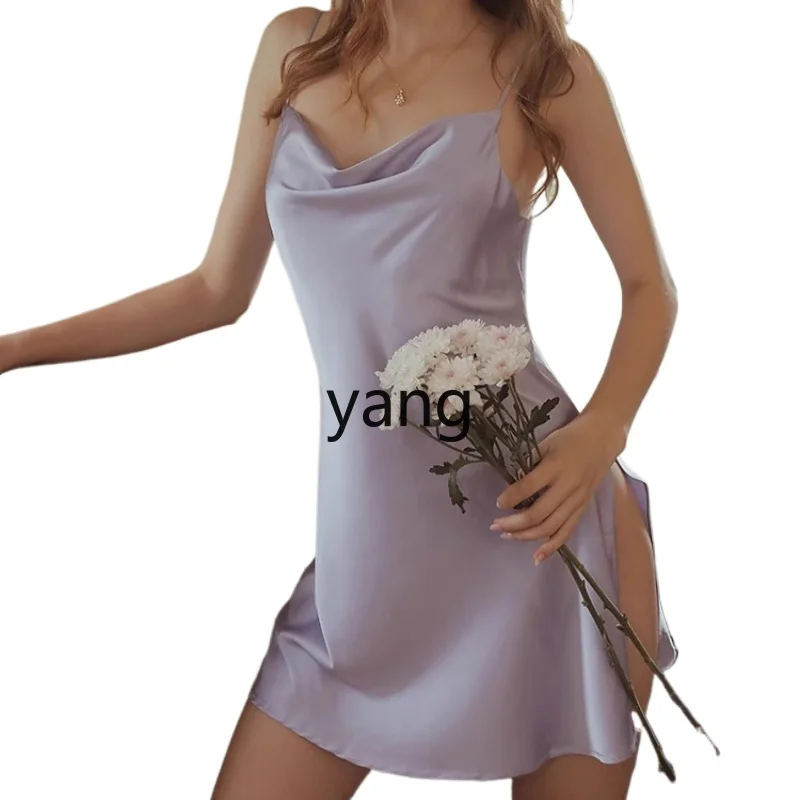 Yjq pajamas women's summer ice silk halter suspender pajamas loungewear two-piece set spring and autumn
Yjq pajamas women's summer ice silk halter suspender pajamas loungewear two-piece set spring and autumn