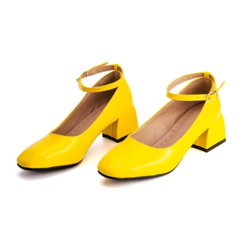 Women's Heels Mary Janes Shoes Fashion Pink Black White Red Yellow Heeled Party Wedding Shoes Female Dress Pumps Big Size 45
Women's Heels Mary Janes Shoes Fashion Pink Black White Red Yellow Heeled Party Wedding Shoes Female Dress Pumps Big Size 45
