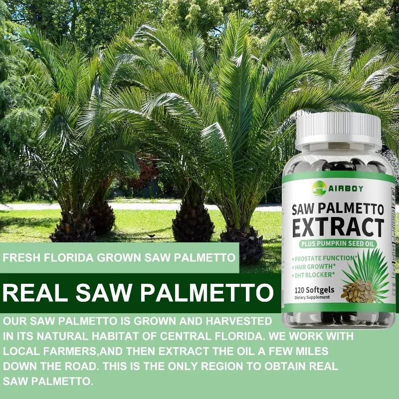 Saw Palmetto Capsules - Promotes Prostate Health, Urinary Tract Support, Promotes Hair Growth, and Improves Sleep Quality
Saw Palmetto Capsules - Promotes Prostate Health, Urinary Tract Support, Promotes Hair Growth, and Improves Sleep Quality