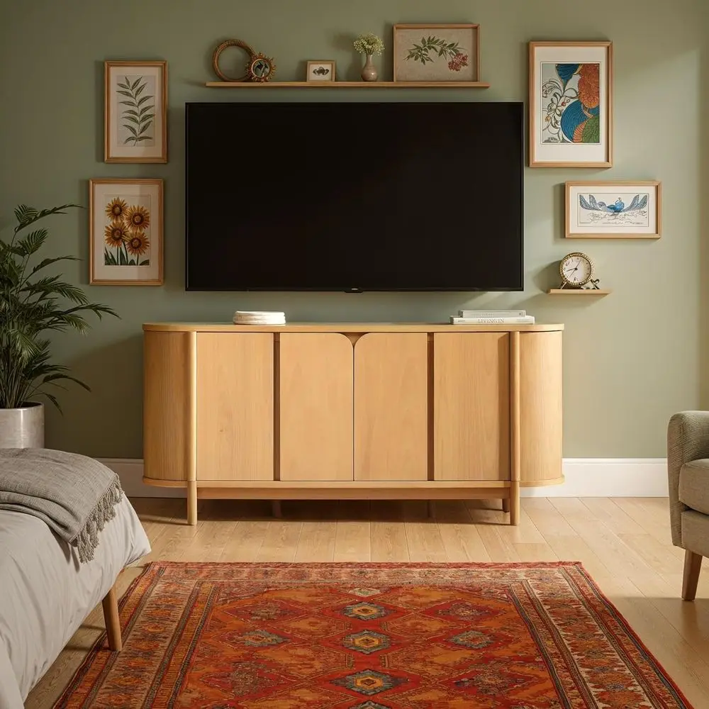 70 Natural Curved Sideboard Cabinet
70 Natural Curved Sideboard Cabinet