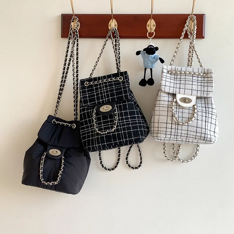 Women Casual Backpack Fashion Student Large Capacity School Bags High-end Autumn Winter Fashion Plaid Chain Mini Cotton Filled
Women Casual Backpack Fashion Student Large Capacity School Bags High-end Autumn Winter Fashion Plaid Chain Mini Cotton Filled