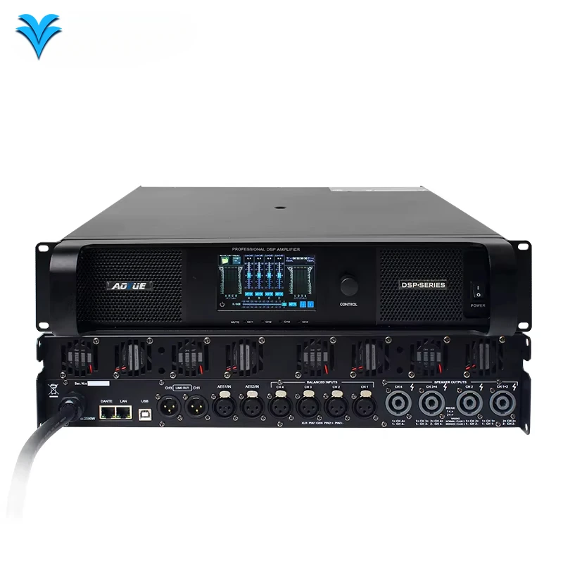 DSP-22Q Professional 4-Channel 2U Audio Amplifier Module 8ohms 2500w with AES+FIR Receiver & Amplifiers
DSP-22Q Professional 4-Channel 2U Audio Amplifier Module 8ohms 2500w with AES+FIR Receiver & Amplifiers