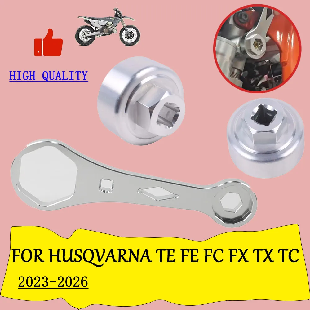 Аксессуары для мотоциклов, крышка клапана вилки, торцевой ключ, инструмент для удаления ударов, многофункциональный инструмент для Husqvarna TE FE FC FX TX TC 2023-2026
Аксессуары для мотоциклов, крышка клапана вилки, торцевой ключ, инструмент для удаления ударов, многофункциональный инструмент для Husqvarna TE FE FC FX TX TC 2023-2026