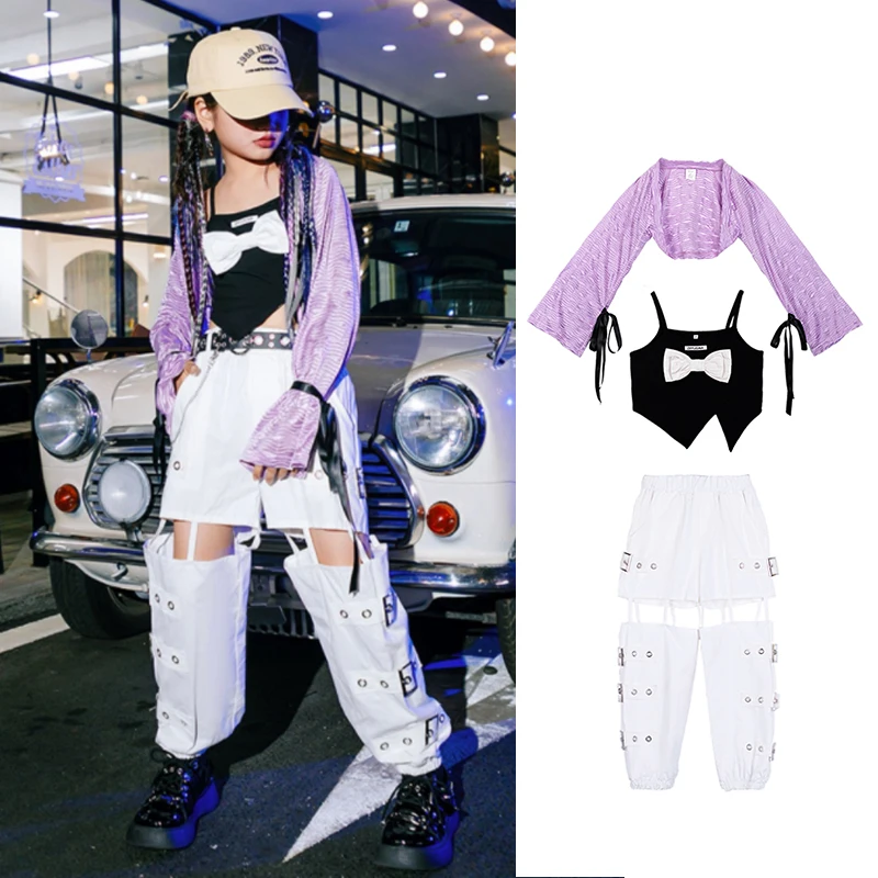 Hip Hop Dance Clothes For Girls Jazz Dancewear Children Kpop Outfit Rave Festival Clothing 3PCS Street Dance Costume YS4418
Hip Hop Dance Clothes For Girls Jazz Dancewear Children Kpop Outfit Rave Festival Clothing 3PCS Street Dance Costume YS4418