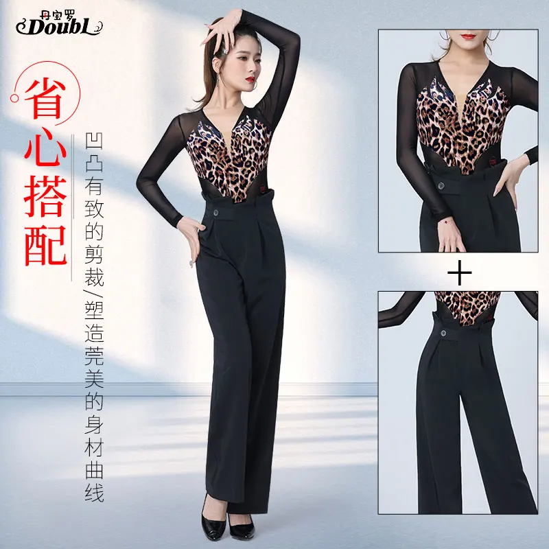 Danbauro brand ballroom dance suit high-end ballroom dance training dress sexy leopard print moden dance top
Danbauro brand ballroom dance suit high-end ballroom dance training dress sexy leopard print moden dance top