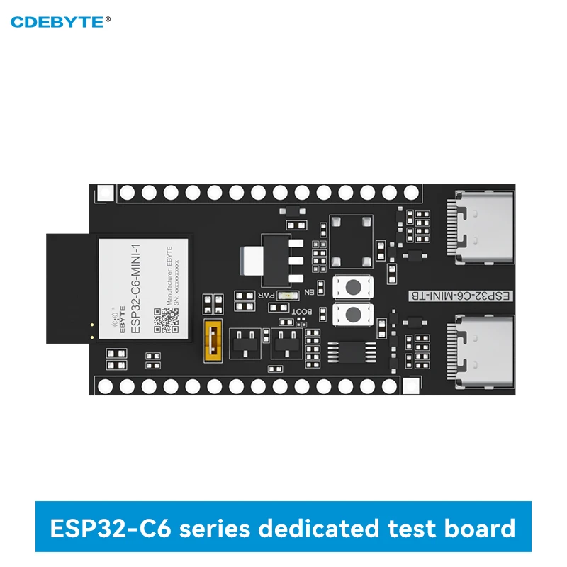 ESP32-C6 Bluetooth WiFi Test kit 2.4GHz CDEBYTE ESP32-C6-MINI-1-TB BLE5.3 WiFi6 With USB Interface Easy Use ESP32 Test Board
ESP32-C6 Bluetooth WiFi Test kit 2.4GHz CDEBYTE ESP32-C6-MINI-1-TB BLE5.3 WiFi6 With USB Interface Easy Use ESP32 Test Board