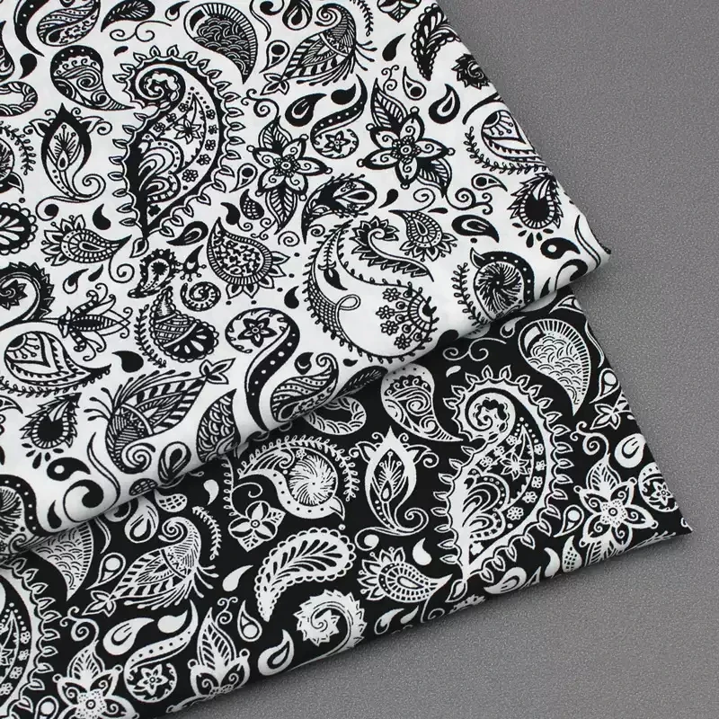 145x50cm Black White Cashew Printed Cotton Fabric Ethnic Style Floral Clothing Photo Props Fabric Pure Floral Design
145x50cm Black White Cashew Printed Cotton Fabric Ethnic Style Floral Clothing Photo Props Fabric Pure Floral Design