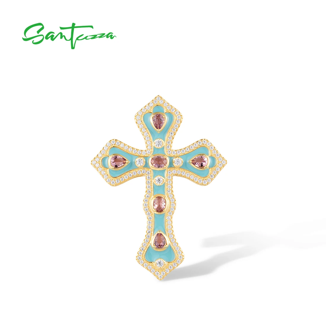 SANTUZZA Genuine 925 Sterling Silver Pendant For Women Sparkling Trendy Vintage Cross Party Gifts Fine Jewelry
SANTUZZA Genuine 925 Sterling Silver Pendant For Women Sparkling Trendy Vintage Cross Party Gifts Fine Jewelry