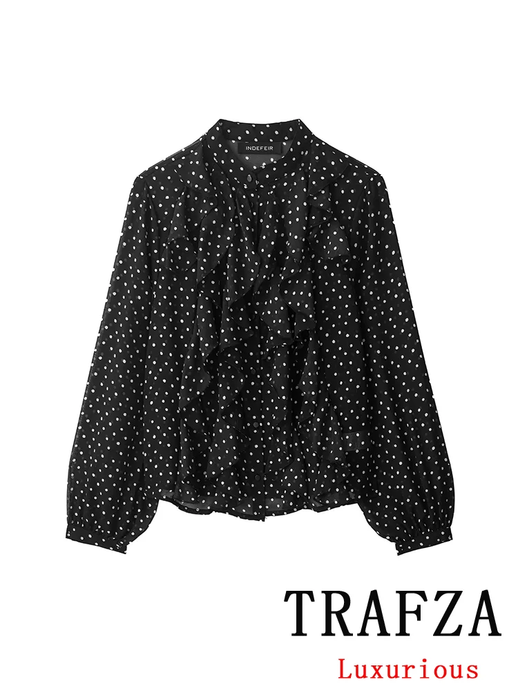 TRAFZA Vintage Elegant Chic Women Blouse Polka Dot O-Neck Tiered Long Sleeve Shirt New Fashion 2025 Spring Summer Holiday Blouse
TRAFZA Vintage Elegant Chic Women Blouse Polka Dot O-Neck Tiered Long Sleeve Shirt New Fashion 2025 Spring Summer Holiday Blouse