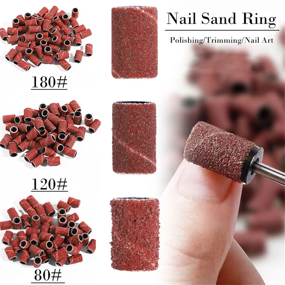 50/100pcs Brown Sanding Cap Bands For Electric Manicure Machine 180/120/80 Grit Nail Drill Grinding Bit Files Pedicure Tool Set
50/100pcs Brown Sanding Cap Bands For Electric Manicure Machine 180/120/80 Grit Nail Drill Grinding Bit Files Pedicure Tool Set