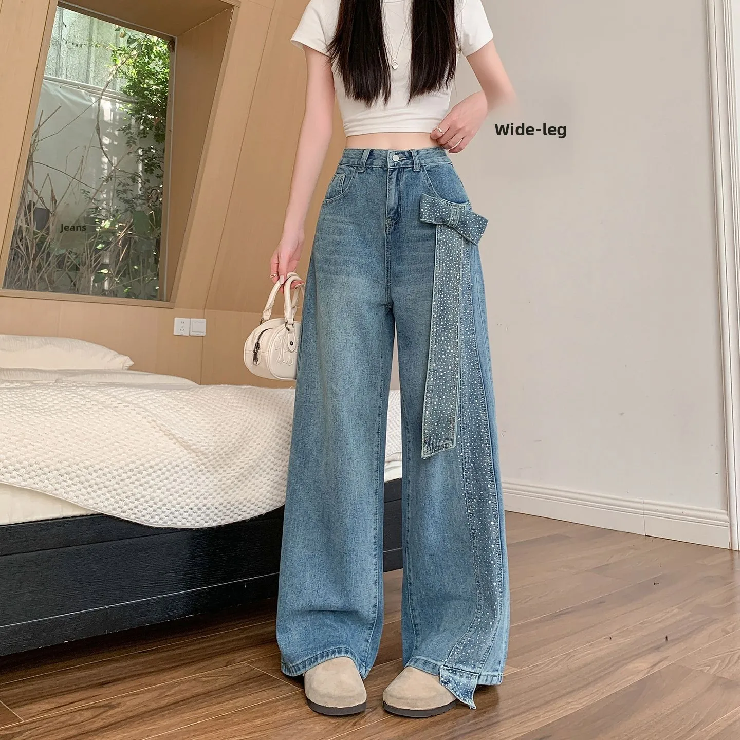 American Design Knot Diamond Women's Jeans High Waist Fashionable Straight Leg Wide Leg Long Pants Summer 2026
American Design Knot Diamond Women's Jeans High Waist Fashionable Straight Leg Wide Leg Long Pants Summer 2026