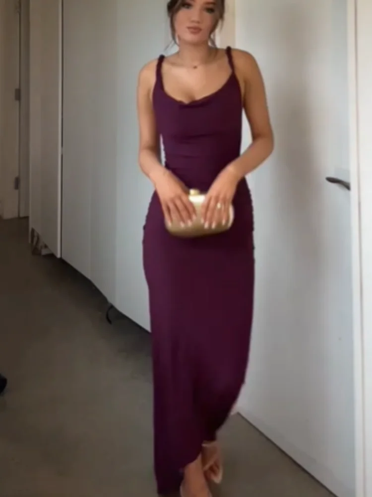 2026 Elegant Backless V Neck Maxi Dress Chic Sleeveless Long Robes Party Spaghetti Strap Vestidos New Lady Summer Evening Gowns
2026 Elegant Backless V Neck Maxi Dress Chic Sleeveless Long Robes Party Spaghetti Strap Vestidos New Lady Summer Evening Gowns