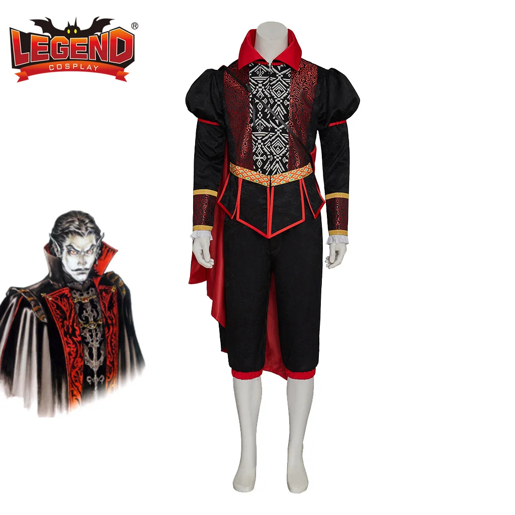 Vampire King Dracula Cosplay Costume Gothic Medieval Elizabethan Tudor King Costume with Jacket Coat Pant Cape for Men Adult
Vampire King Dracula Cosplay Costume Gothic Medieval Elizabethan Tudor King Costume with Jacket Coat Pant Cape for Men Adult